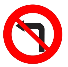 Biển báo giao thông cấm rẽ trái Biển báo giao thông cấm rẽ trái