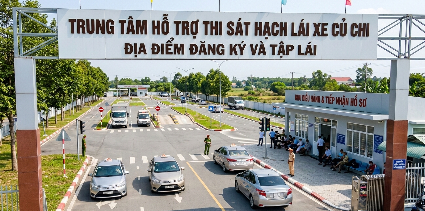 Trung tâm hỗ trợ thi sát hạch lái xe tại Củ Chi