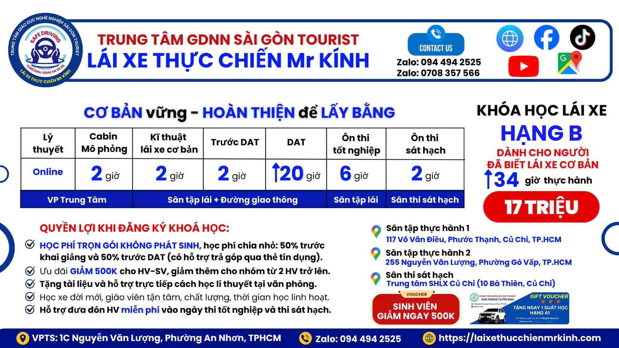 trung tâm đào tạo lái xe 15 năm kinh nghiệm